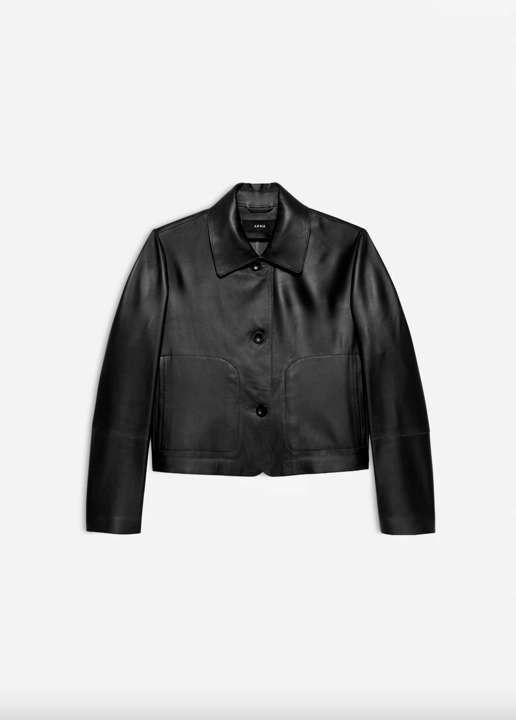 Emy Butter Leather Jacket, Black