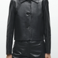 Emy Butter Leather Jacket, Black