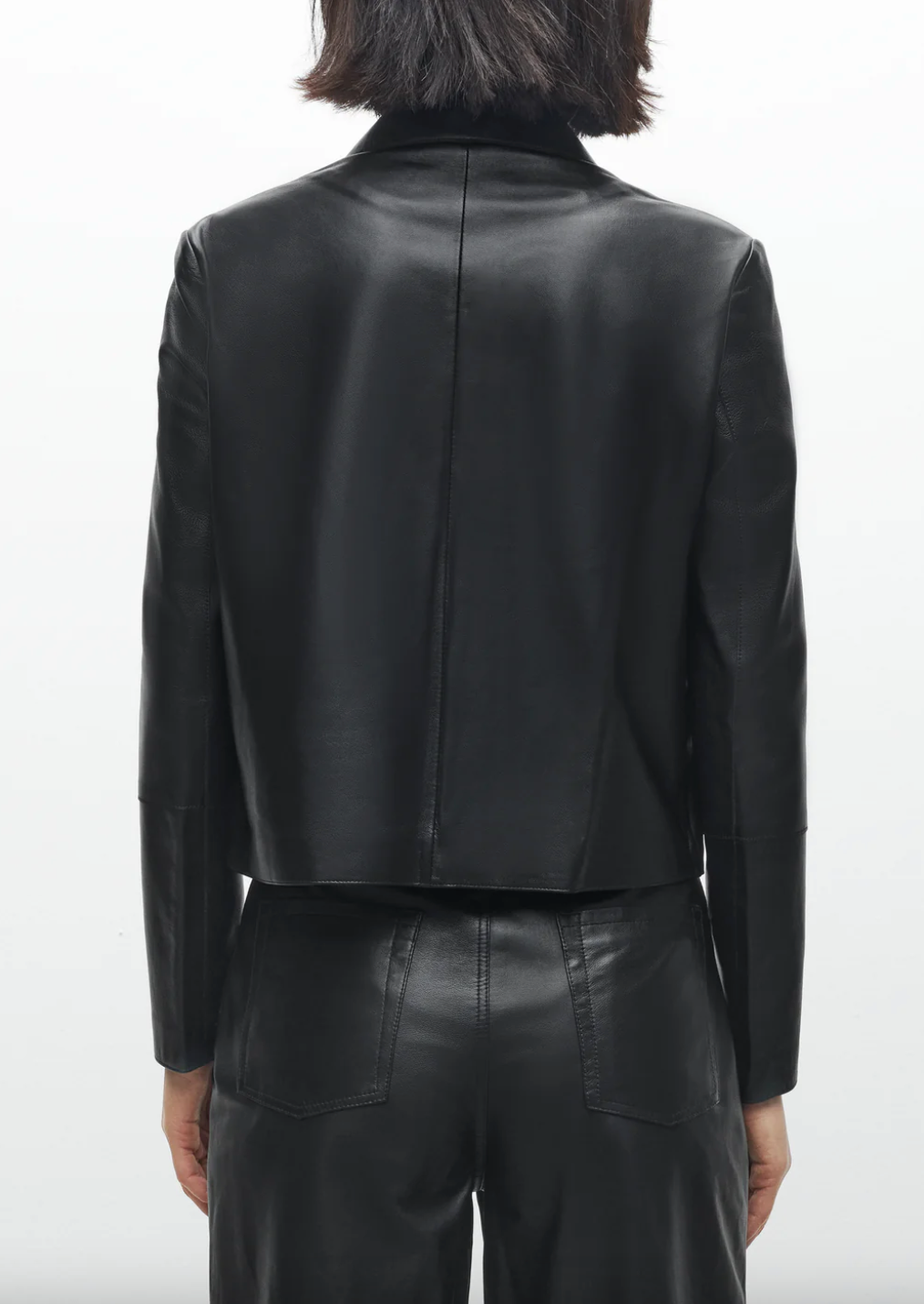 Emy Butter Leather Jacket, Black