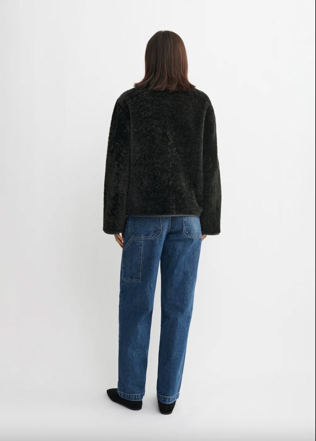 Lucine Reversible Shearling Jacket , D Green