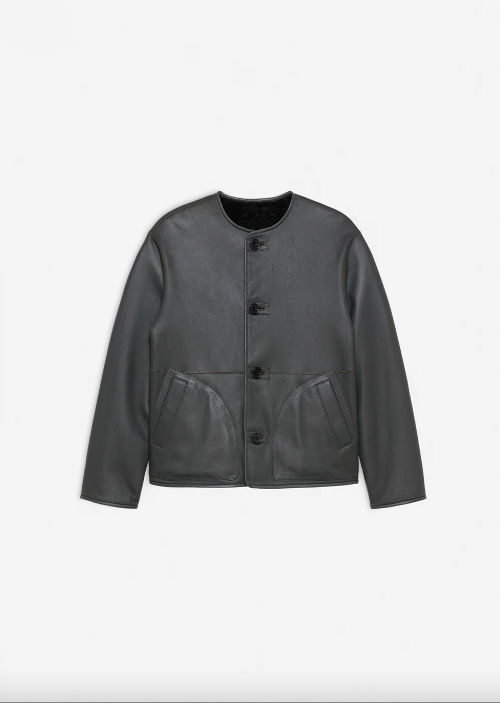 Lucine Reversible Shearling Jacket , D Green