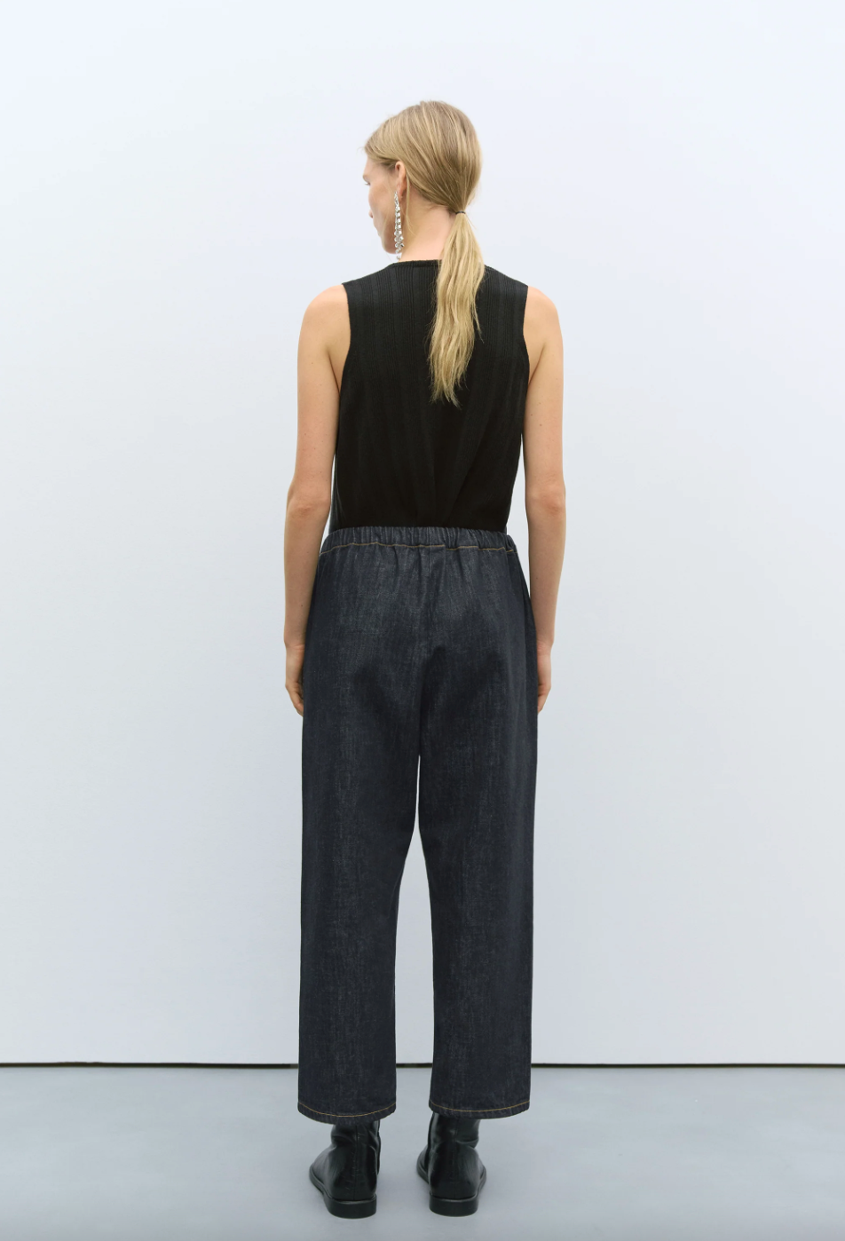 Denim Relaxed Pants Black