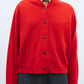 Merino Wool Cardigan Red