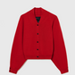 Merino Wool Cardigan Red