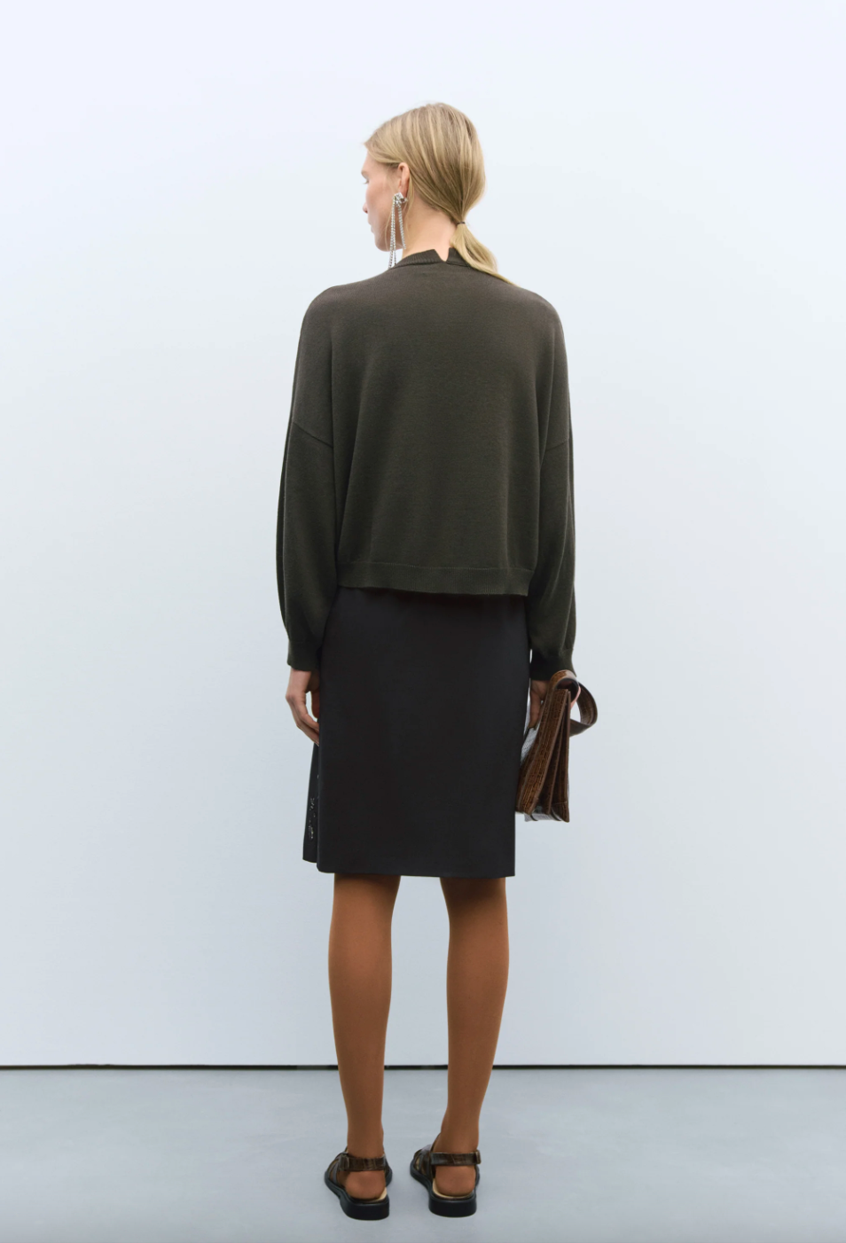 Cotton & Cashmere Cardigan Dark Moss