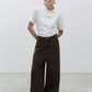 Palazzo Denim Pants, Choco
