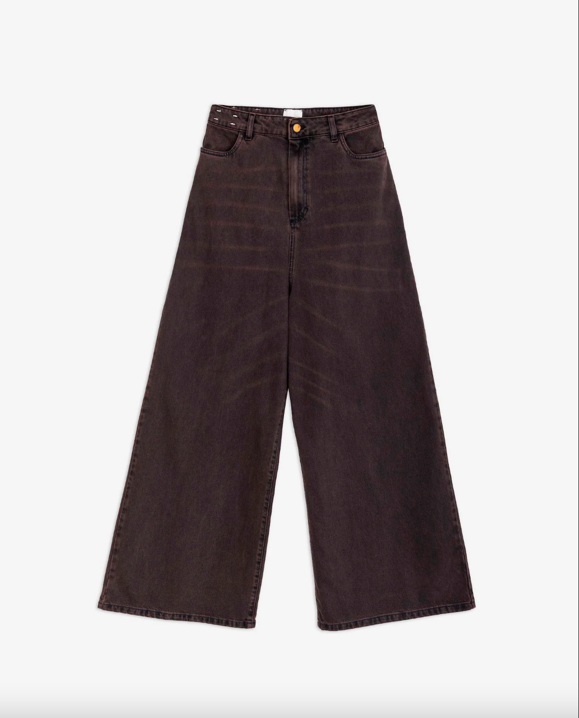 Palazzo Denim Pants, Choco