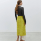 Midi Fringe Skirt, Lime