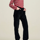 Wynn Long Sleeve, Amarena Stripe