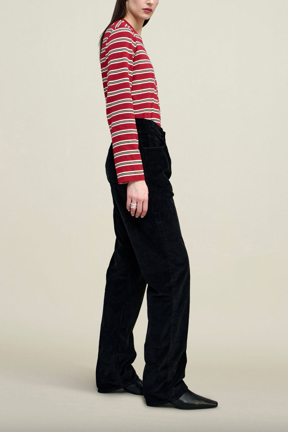 Wynn Long Sleeve, Amarena Stripe