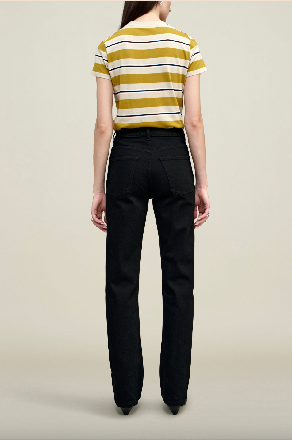 Kenzie T Shirt, Goldenrod Stripe