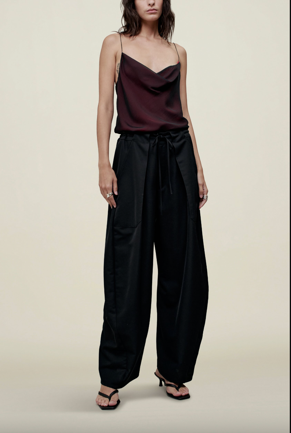 Clemence Pant, Black Gazar Suiting