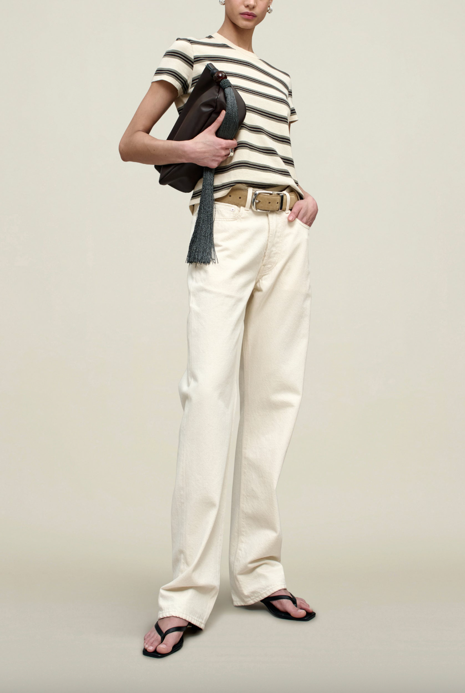 Kenzie T Shirt, Mink Stripe