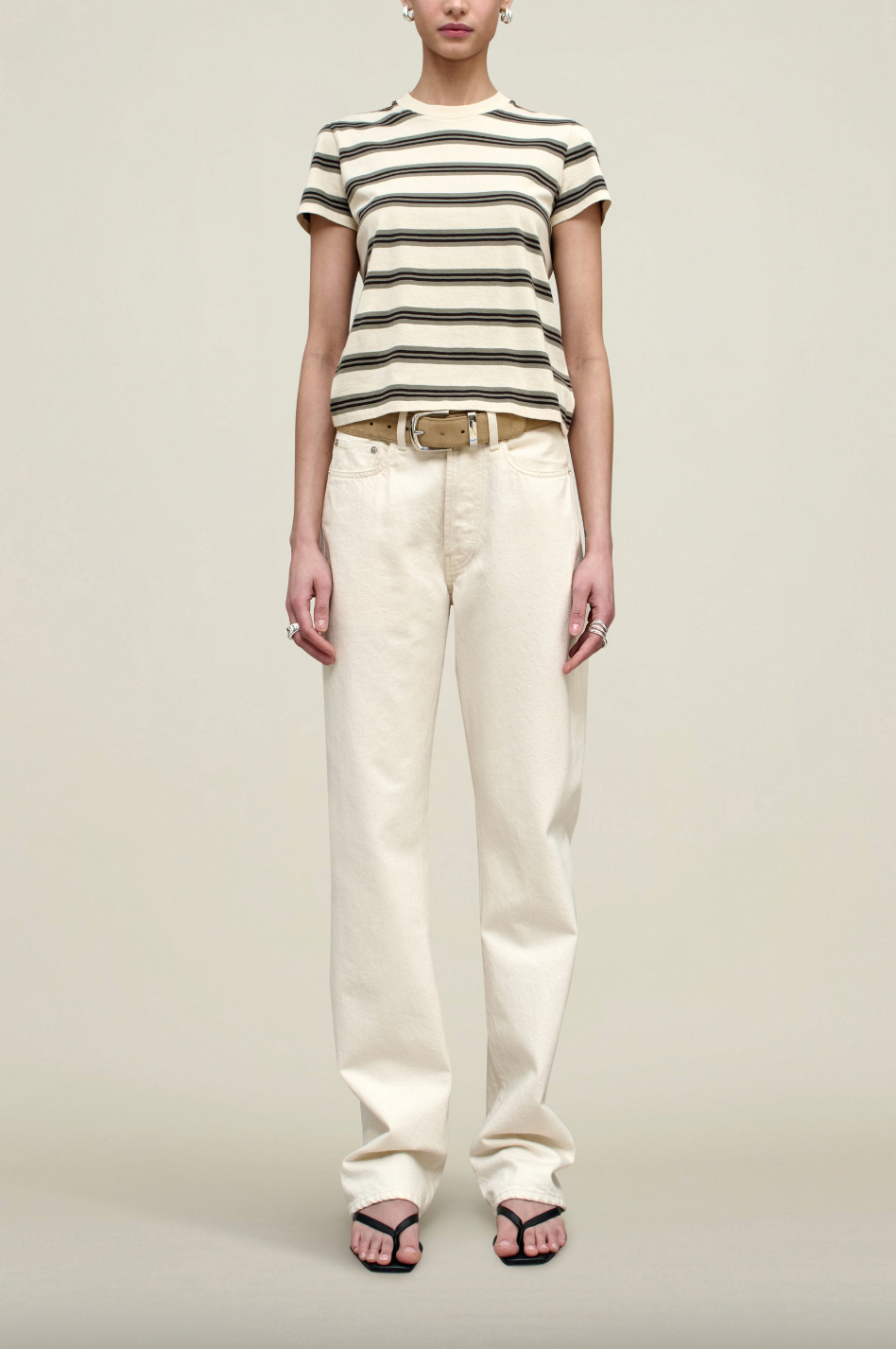 Kenzie T Shirt, Mink Stripe