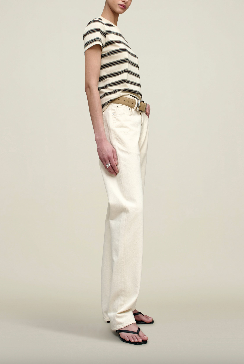 Kenzie T Shirt, Mink Stripe