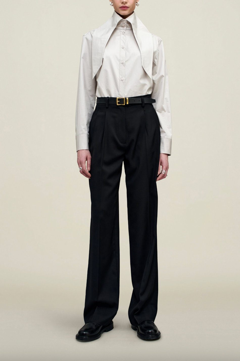 Renee Button Up, Silver