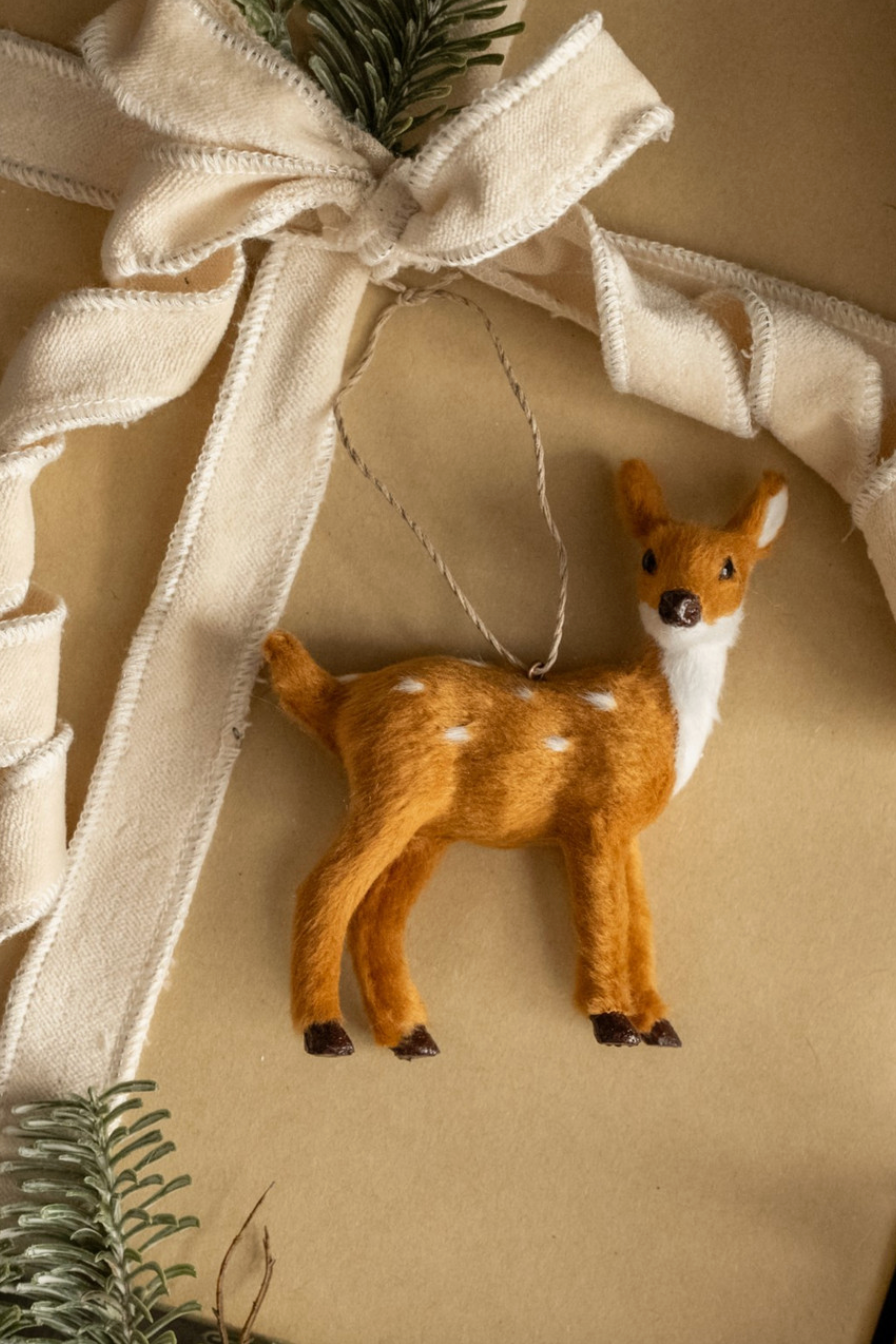 Fur Deer Ornament