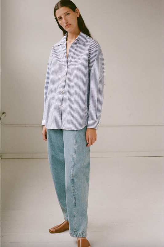 Classic Button Down, Blue Stripe