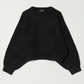 Balloon Sleeve Sweater, Black