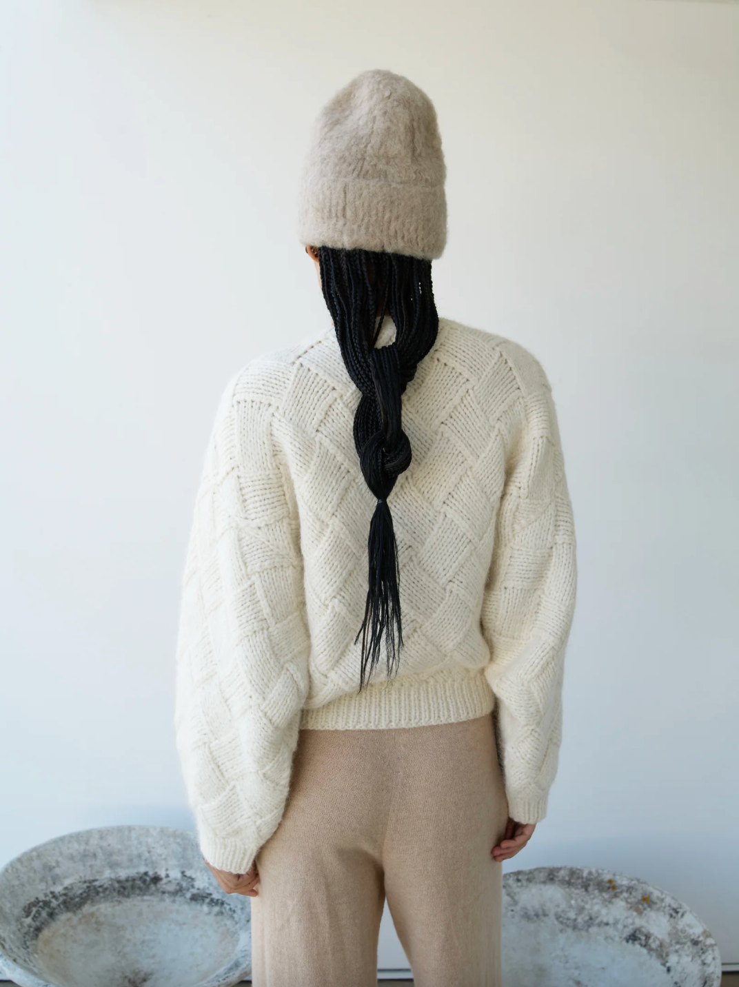 Brushed Beanie, Cream