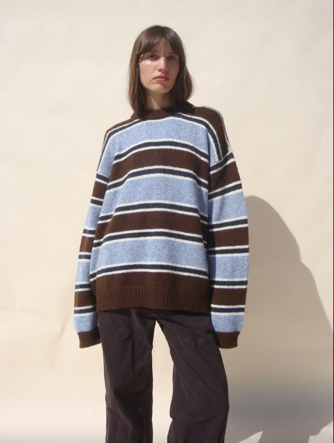 Sienna Striped Crew, Skylight Stripe