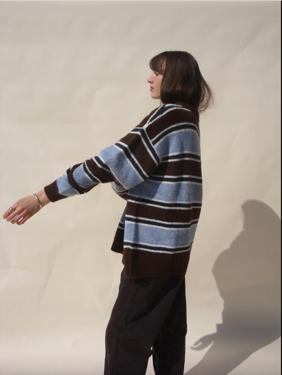 Sienna Striped Crew, Skylight Stripe