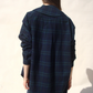 Hollis Oversized. Button Down, Black Tartan