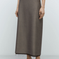 Tailoring Mohair Long Skirt, Smoke Brown