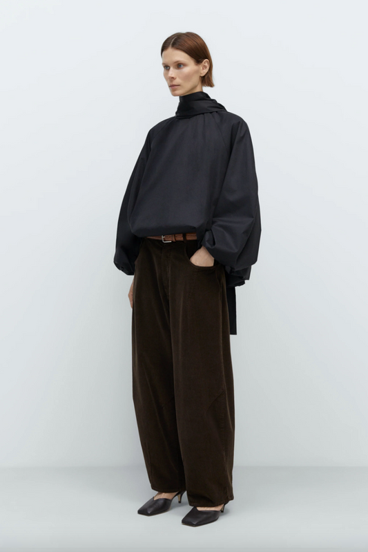 Corduroy Baggy Pants, Brown
