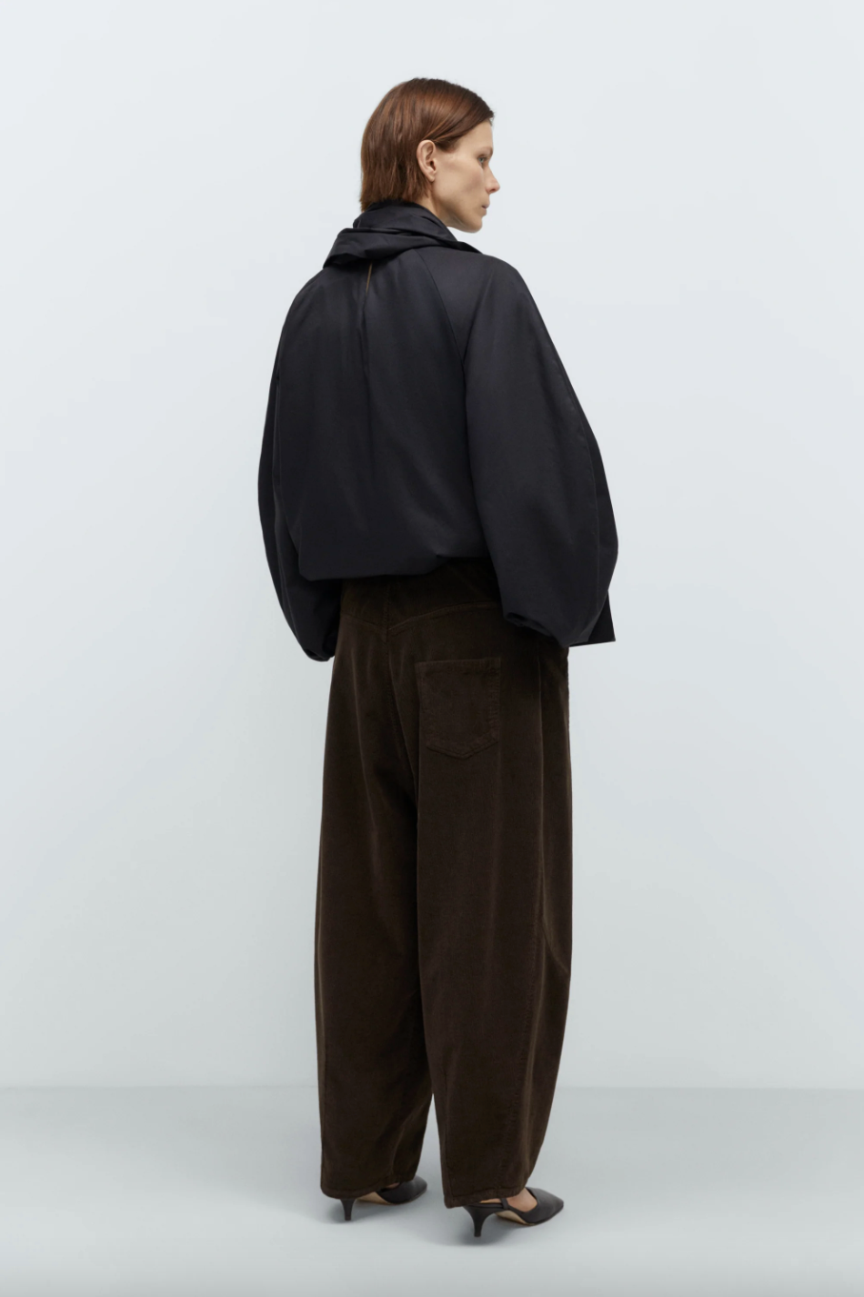 Corduroy Baggy Pants, Brown