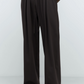 Pleated Relaxed Pant, Dark Brown