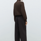 Pleated Relaxed Pant, Dark Brown