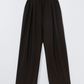 Pleated Relaxed Pant, Dark Brown