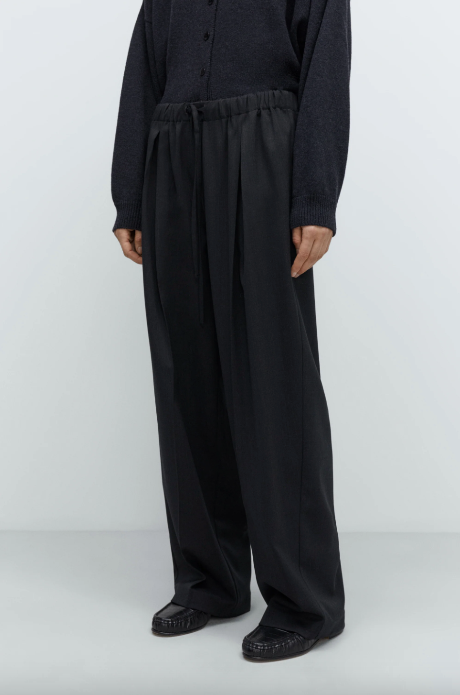 Pleated Relaxed Pant, Anthracite