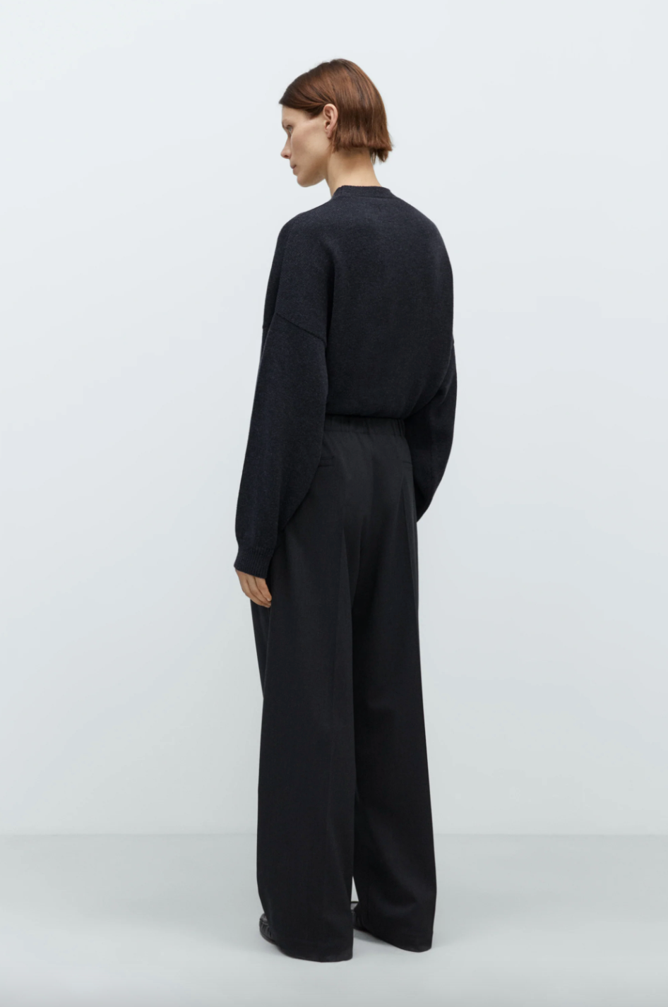 Pleated Relaxed Pant, Anthracite