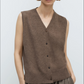 Merino Wool Lace Waistcoat, Taupe