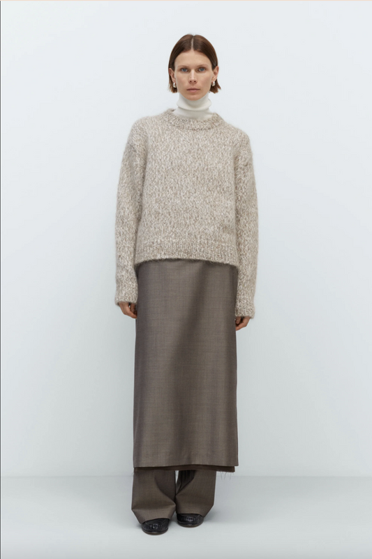 Chunky Sweater, Beige Melange