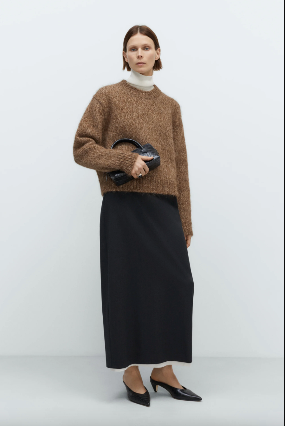 Chunky Sweater, Brown Melange