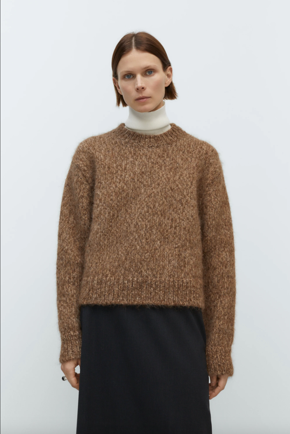 Chunky Sweater, Brown Melange