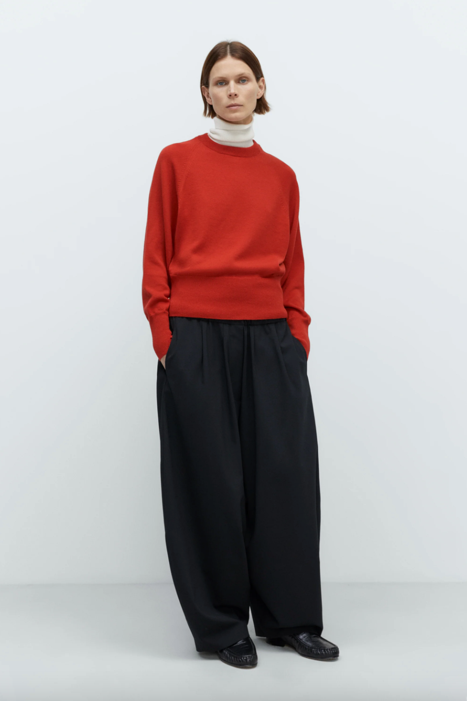Merino Wool Sweater, Red