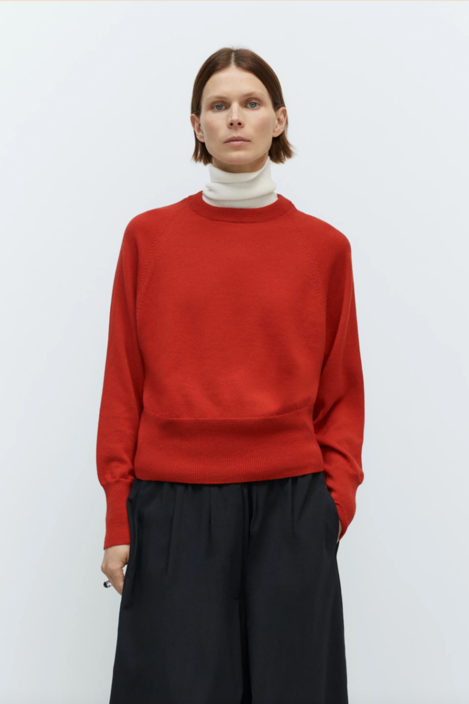 Merino Wool Sweater, Red