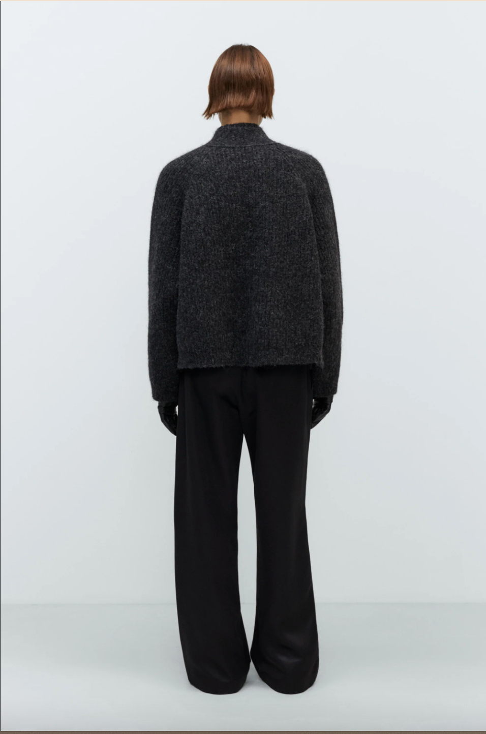 Baby Alpaca Cardigan, Anthracite