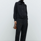 Merino Wool Collar Cardigan, Anthracite