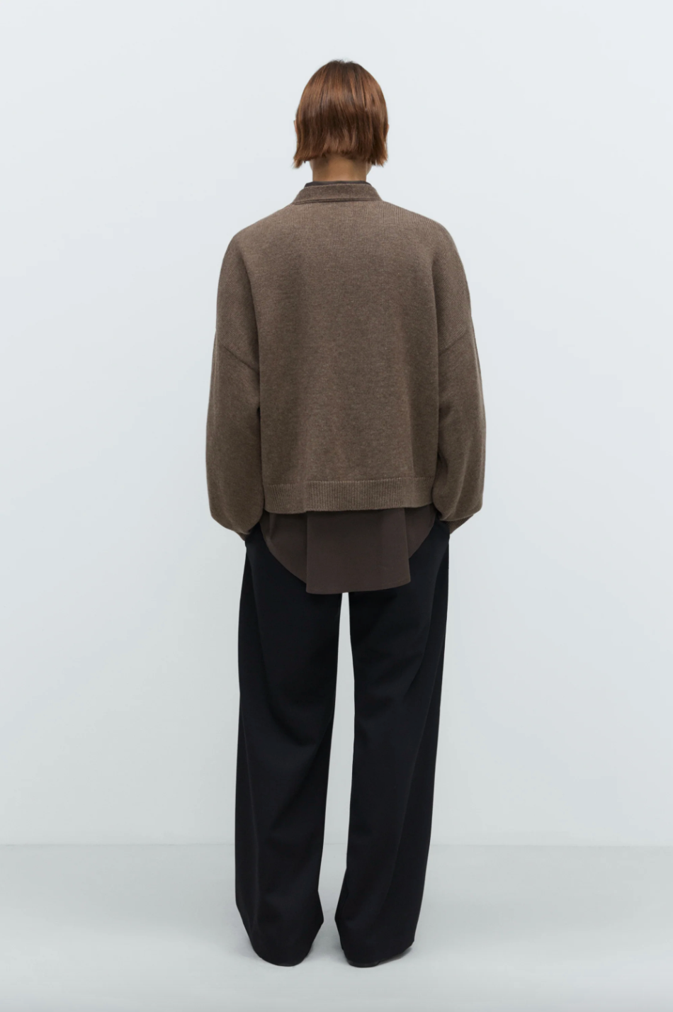 Merino Wool Cardigan, Taupe