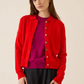 Romilly Cashmere Cardigan, Scarlet