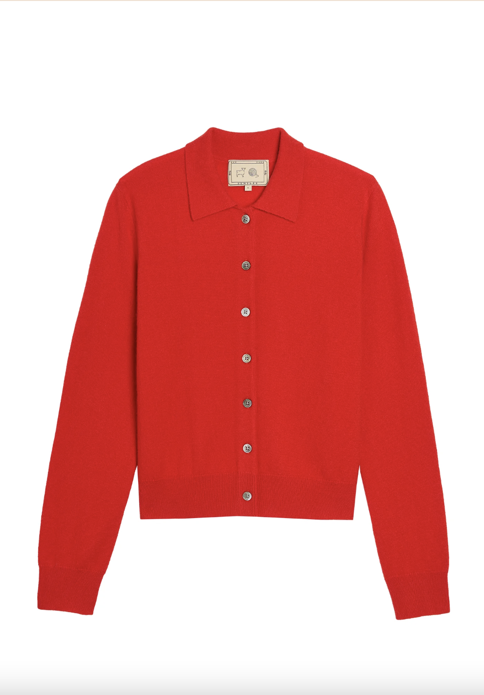 Romilly Cashmere Cardigan, Scarlet