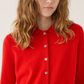 Romilly Cashmere Cardigan, Scarlet