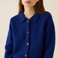 Treena Lambswool Polo Cardigan, Royal