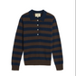 Demira Stripe Cashmere Polo Sweater