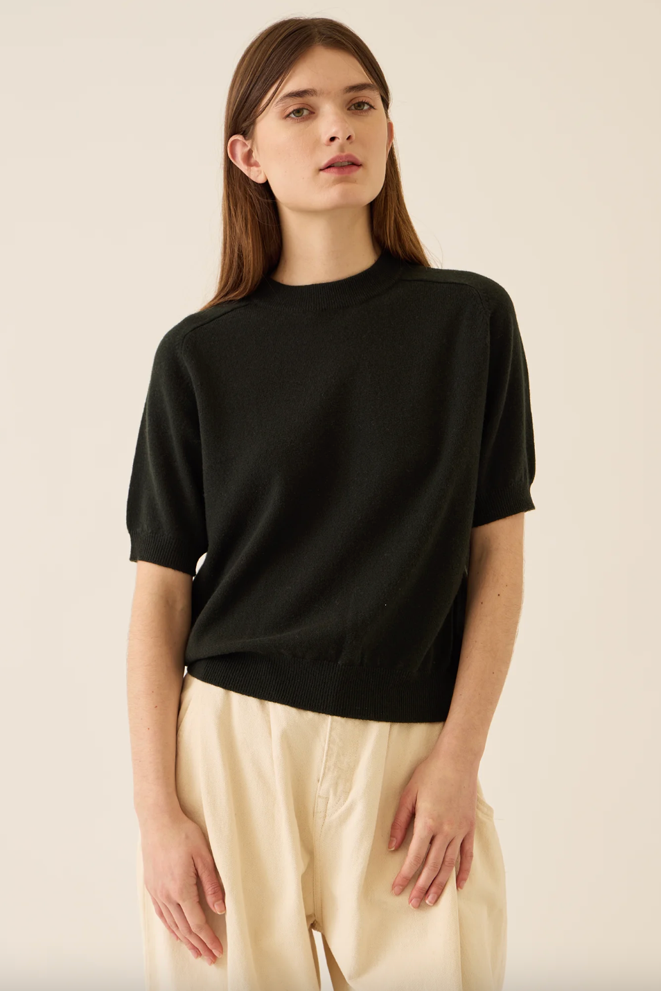 Irelia Cashmere Top, Dark Pine